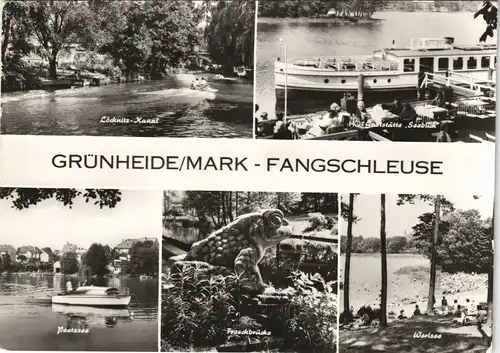 Fangschleuse-Grünheide (Mark) 5 Bild: Anlegestelle, Strand, Restaurant 1982/1985