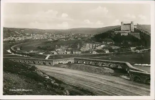 Ansichtskarte Eichstätt Blick von der Bergstraße auf die Stadt 1931