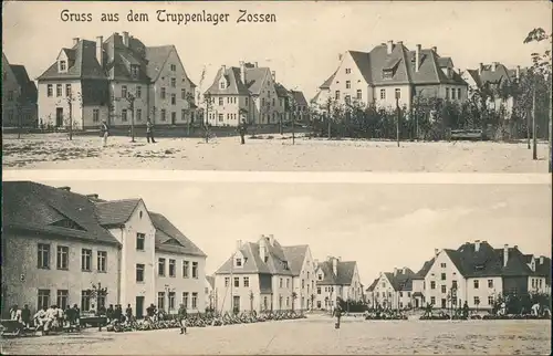 Ansichtskarte Zossen Gruss aus dem Truppenlager mit 2 Ansichten 1924