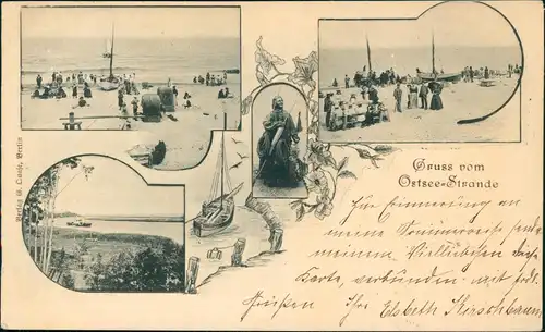 .Mecklenburg-Vorpommern Gruss vom Ostsee-Strande Ostsee Baltic Sea 1901