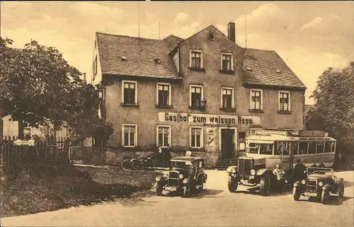 Claußnitz Gasthof zum weissen Ross Konzert, Ball- und Garten-Etablissement 1910