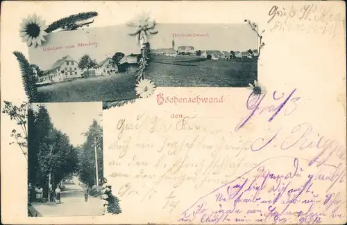 Ansichtskarte Höchenschwand Ortsansichten, Gasthaus Zum Hirschen 1904