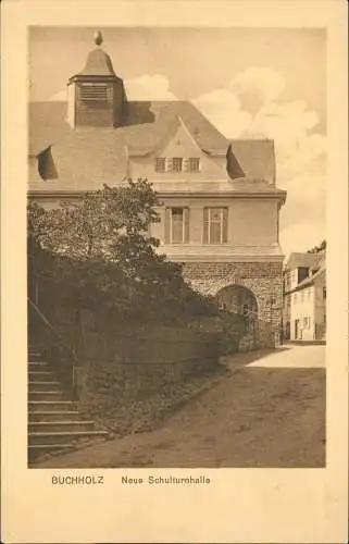 Ansichtskarte  Neue Schulturnhalle in Buchholz 1922