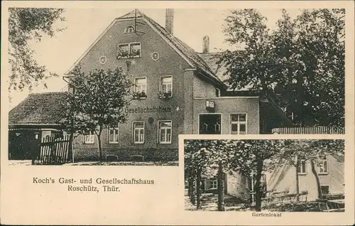 Roschütz-Gera Gesellschaftshaus Koch's Gast- und Gesellschaftshaus 1912