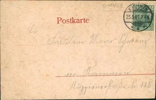 Ansichtskarte Großziethen-Schönefeld 3 Bild Schloß, Kirche 1901 Stempel Kremmen