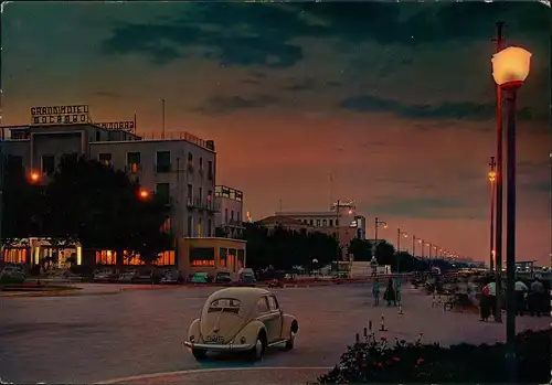 Cartoline Rimini Lungomare The seafront, Auto Volkswagen VW Käfer 1970
