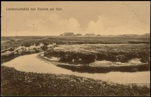 Ansichtskarte Rantum-Sylt Landschaftsbild 1927  gel. Stempel Westerland