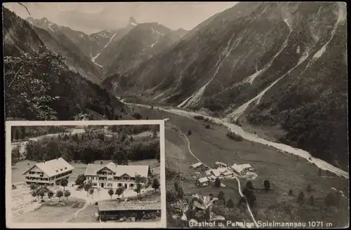 Spielmannsau-Oberstdorf (Allgäu) Gasthof u. Pension Spielmannsau - 2 Bild 1925