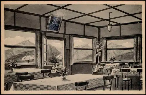 Ansichtskarte Neubeuern Gasthaus und Café "Zur Haschlalm" innen 1928