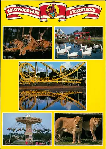 Schloß Holte-Stukenbrock Mehrbild-AK Senne-Großwildsafari Hollywoodpark 1980