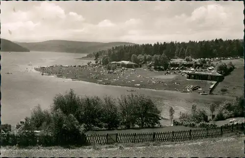 Sundern (Sauerland) Sorpesee im Sauerland Strandbad Langscheid 1954