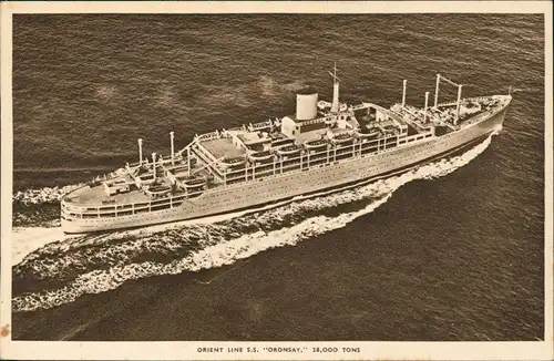 Hochsee Passagierschiff ORIENT LINE Schiff Ship S.S. ORONSAY 1950