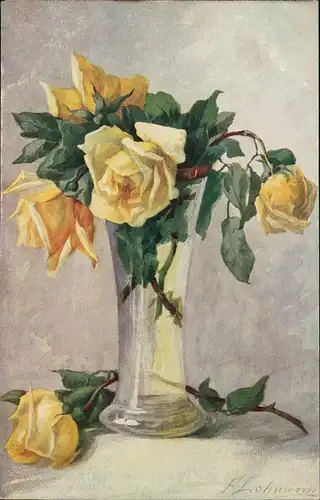 „Frisch gepflückt" Nach Original-Aquarellen von F. Lohmann Künstlerkarte 1913