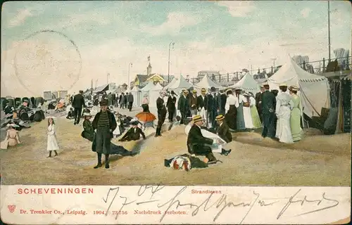 Postkaart Scheveningen-Den Haag Den Haag Strandleben - Zelte 1904