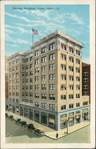 Postcard Tulsa Oklahoma Sinclair Building 1928