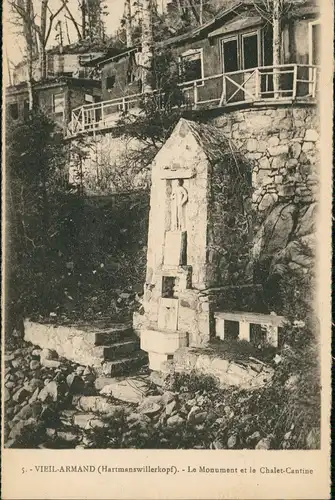 Hartmannsweiler Hartmannswiller Le Monument et le Chalet-Cantine 1914