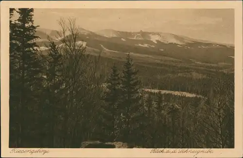 Schreiberhau Szklarska Poręba Blick a.d. Schneegrube. Sněžné jámy 1922