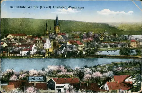 Ansichtskarte Werder (Havel) Stadt, Windmühle 1934