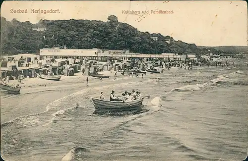 Ansichtskarte Heringsdorf Usedom Kulmberg und Familienbad. 1908