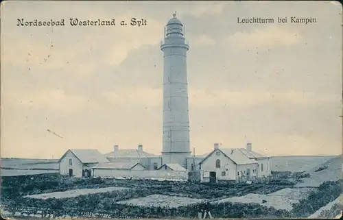 Ansichtskarte Kampen (Sylt) Leuchtturm 1906