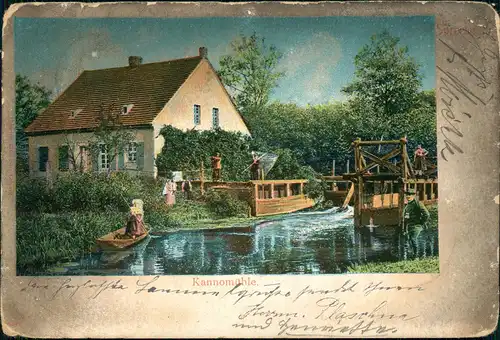 Ansichtskarte Neu Zauche   Kannomühle Spreewald 1904  gel. Stempel Cottbus
