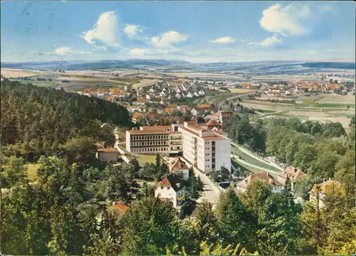 Bad Neustadt a.d. Saale Panorama-Ansicht mit Kuranstalt Fränkische Saale 1965