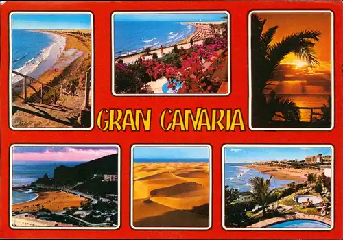 Gran Canaria Gran Canaria Kanaren Insel Mehrbildkarte Ortsansichten 1980