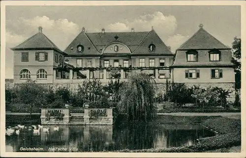 Ansichtskarte Gelchsheim Ortsansicht Heil sche Villa 1935