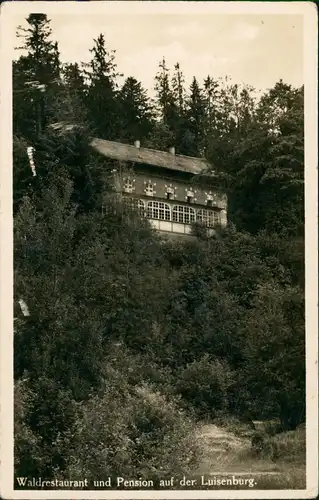 Ansichtskarte Luisenburg-Wunsiedel (Fichtelgebirge) Berggasthof Waldlust 1937