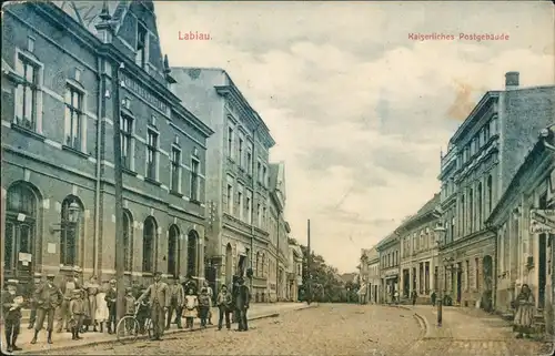 Labiau Polessk Labiawa Labiewo Полесск  Straße Postgebäude Ostpreußen  1910