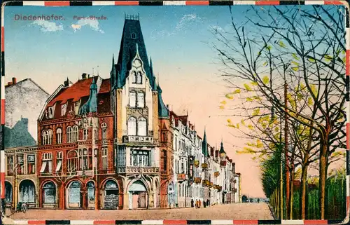 CPA Diedenhofen Thionville Parkstraße - Patriotika 1916  gel. Feldpoststempel