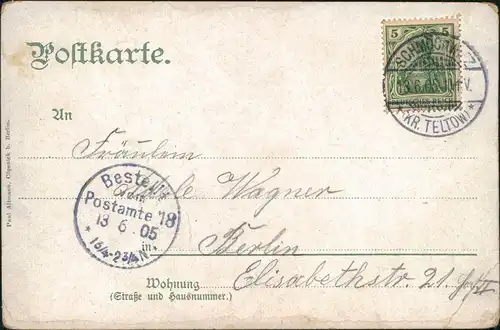 Ansichtskarte Zwiebusch-Gosen-Neu Zittau Berliner Schweiz. Segelboote 1905