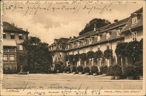 Ansichtskarte Weimar Haus der Frau von Stein 1928