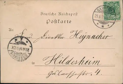 Sarstedt MB: Malzfeldt's Mühlenwerke. Kochherd-u. Ofenfabrik A.Voss. sen. 1899