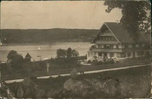Ansichtskarte Steinebach am Wörthsee Hotel Wörthsee in Oberbayern 1925