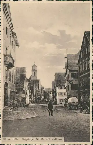 Ansichtskarte Dinkelsbühl Segringer Straße mit Rathaus 1920