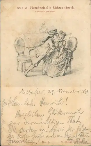 Ansichtskarte  Künstlerkarte Aus A. Hendschel's Skizzenbuch. 1899