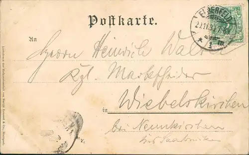 Ansichtskarte  Künstlerkarte Aus A. Hendschel's Skizzenbuch. 1899