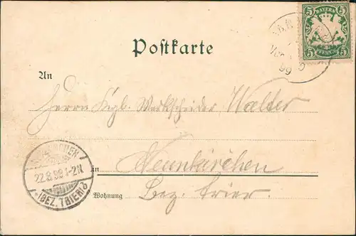 Ansichtskarte Dannenfels 2 Bild Villa Donnersberg 1899