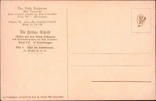 Religion & Kirche: The Holy Scripture New Testament Heilige Schrift 1920