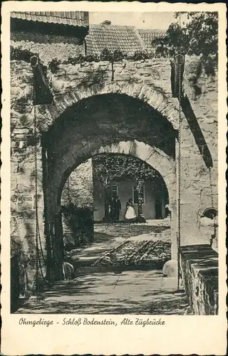 Ansichtskarte Wintzingerode Burg Bodenstein - Zugbrücke 1938