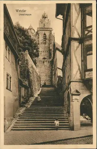 Ansichtskarte Wetzlar Domtreppe - Geschäft 1929