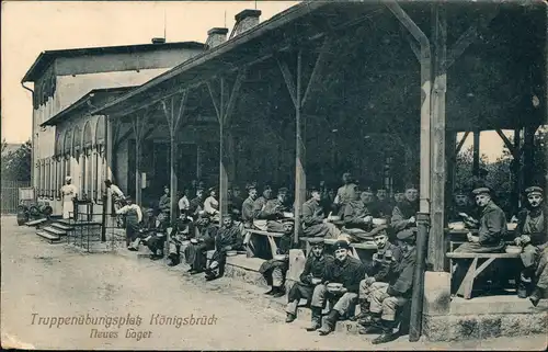 Königsbrück Kinspork Truppenübungsplatz, Soldaten - Neues Lager 1912