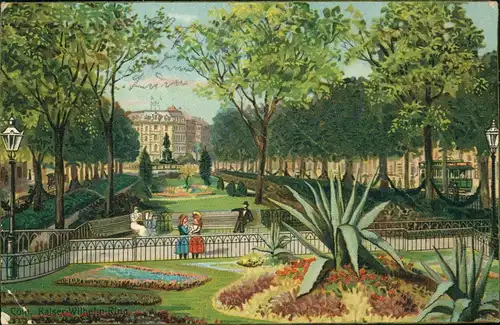 Ansichtskarte Köln Kaiser Wilhelm-Ring - Künstlerkarte 1906