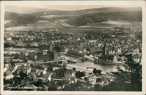 Ansichtskarte Hameln Panorama-Ansicht Totalansicht 1928