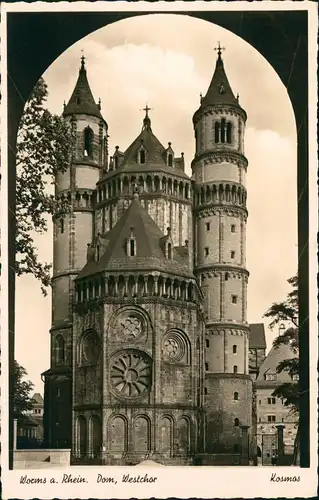 Ansichtskarte Worms Dom St. Peter Westchor 1940