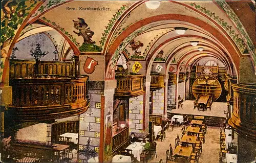 Ansichtskarte Bern (Schweiz) Berne Kornhauskeller 1913