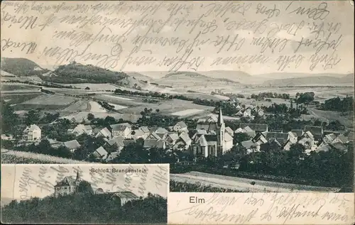 Ansichtskarte Schlüchtern Burg Brandenstein, Stadt Elm - 2 Bild 1912