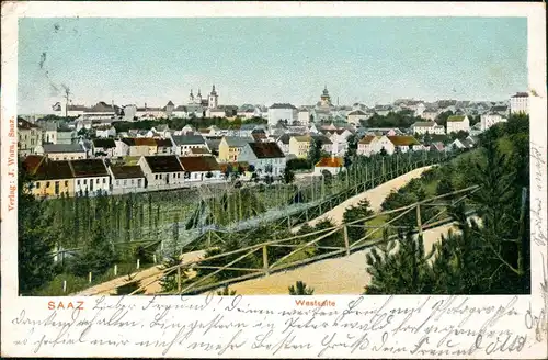 Postcard Saaz (Eger) Žatec Stadt - westseite 1904