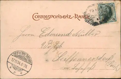 Postcard Saaz (Eger) Žatec Stadt - westseite 1904